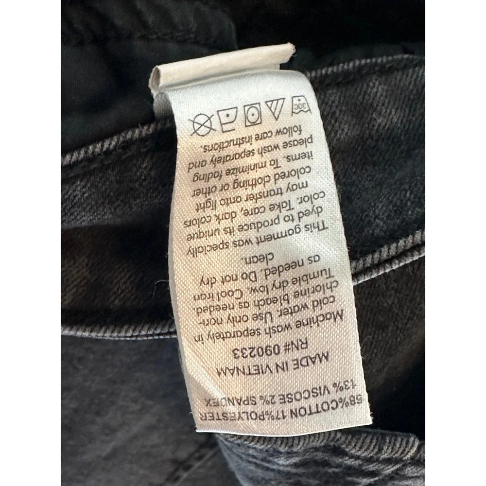 Pacsun Mens Stacked Skinny Jeans Black Denim Size 32X32 Tapered Leg Distressed
